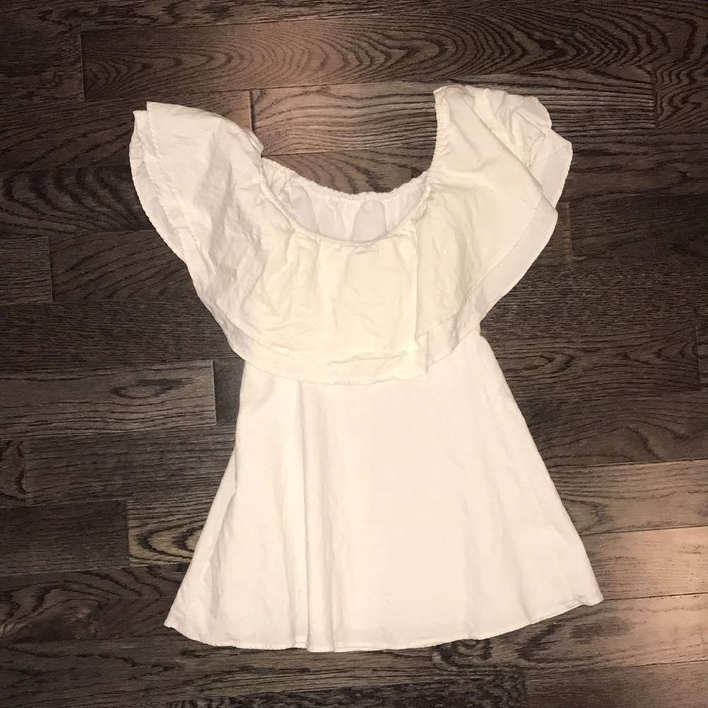 Revolve Privacy Please White Off Shoulder Dress - Picture 5 of 6